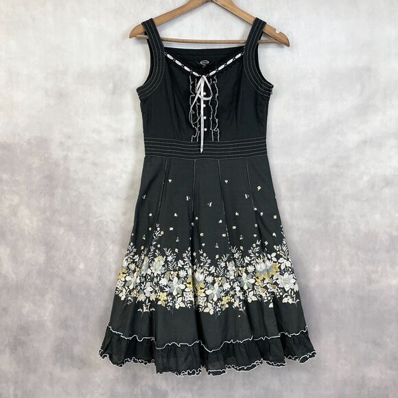 Levu'su Dresses & Skirts - Levu'su Dress Womens Medium Floral Coquette Milkmaid Feminine Ruffled Bohemian